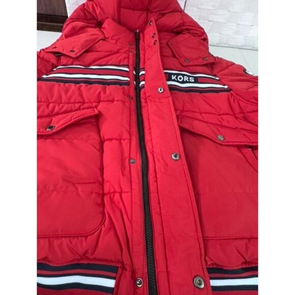 NWT!! "MICHAEL KORS" Men's Red Puffer Coat Size XXL MSRP-428.00 Streetwear Warm - Picture 10 of 14